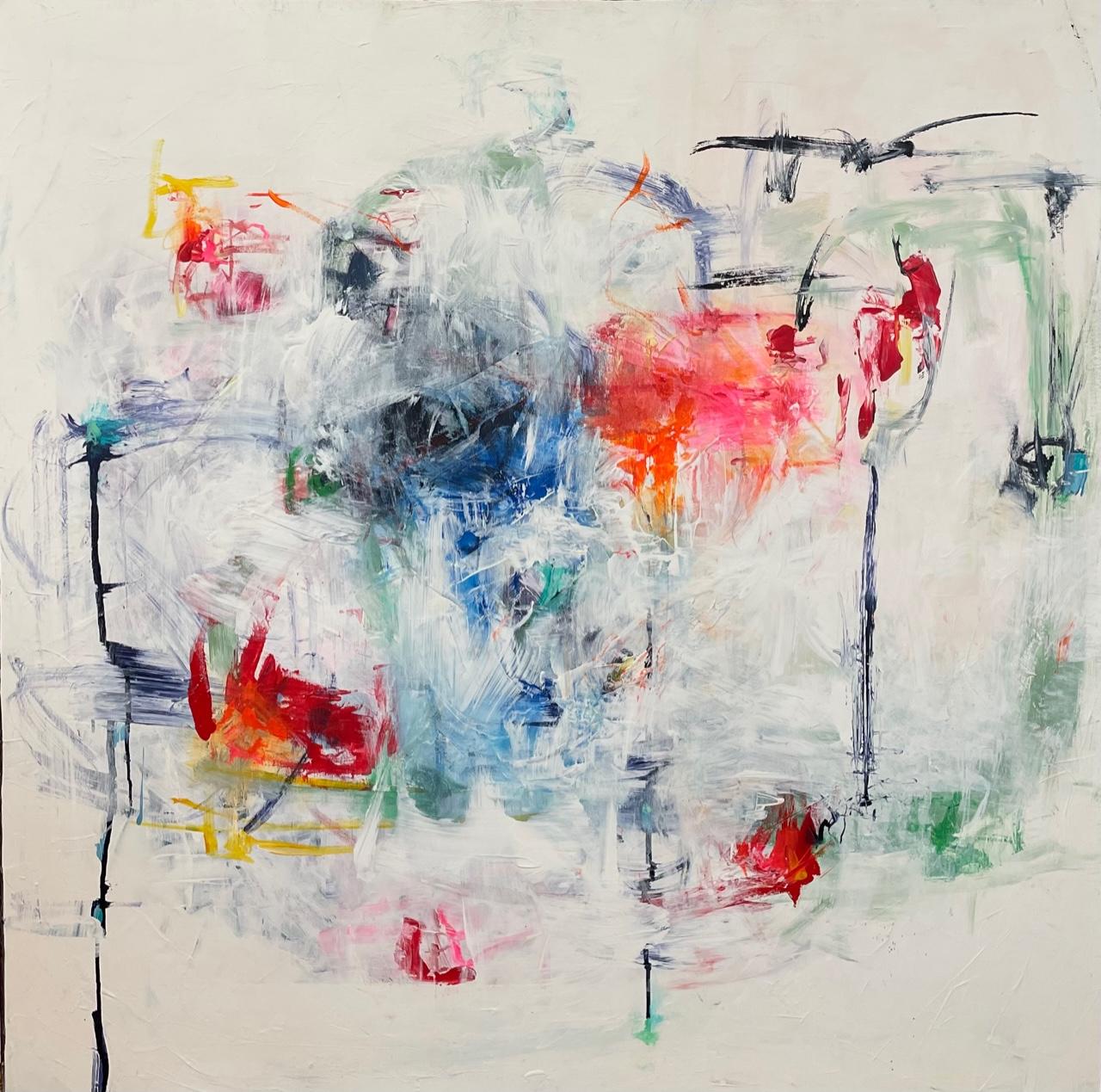 Sollevamento, Luce Quadri astratti contemporanei, Opere d'arte sul movimento atmosferico - Painting di Catherine Pennington-Meyer