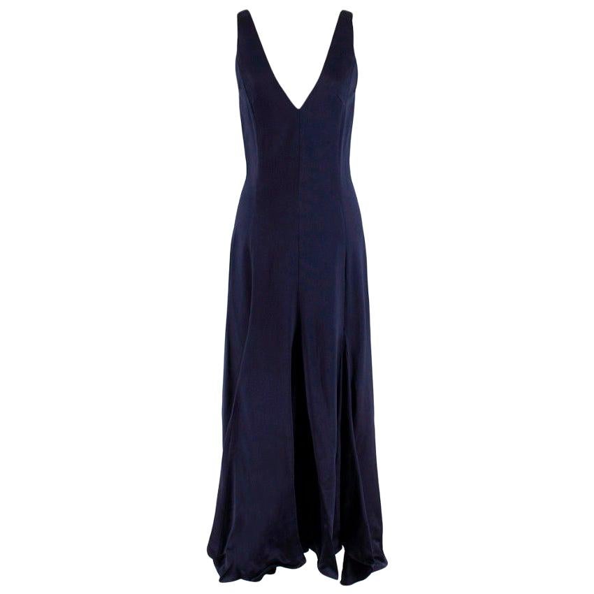 Catherine Quinn Satin Almodavar Midnight Blue Dress - Size US 4 For ...