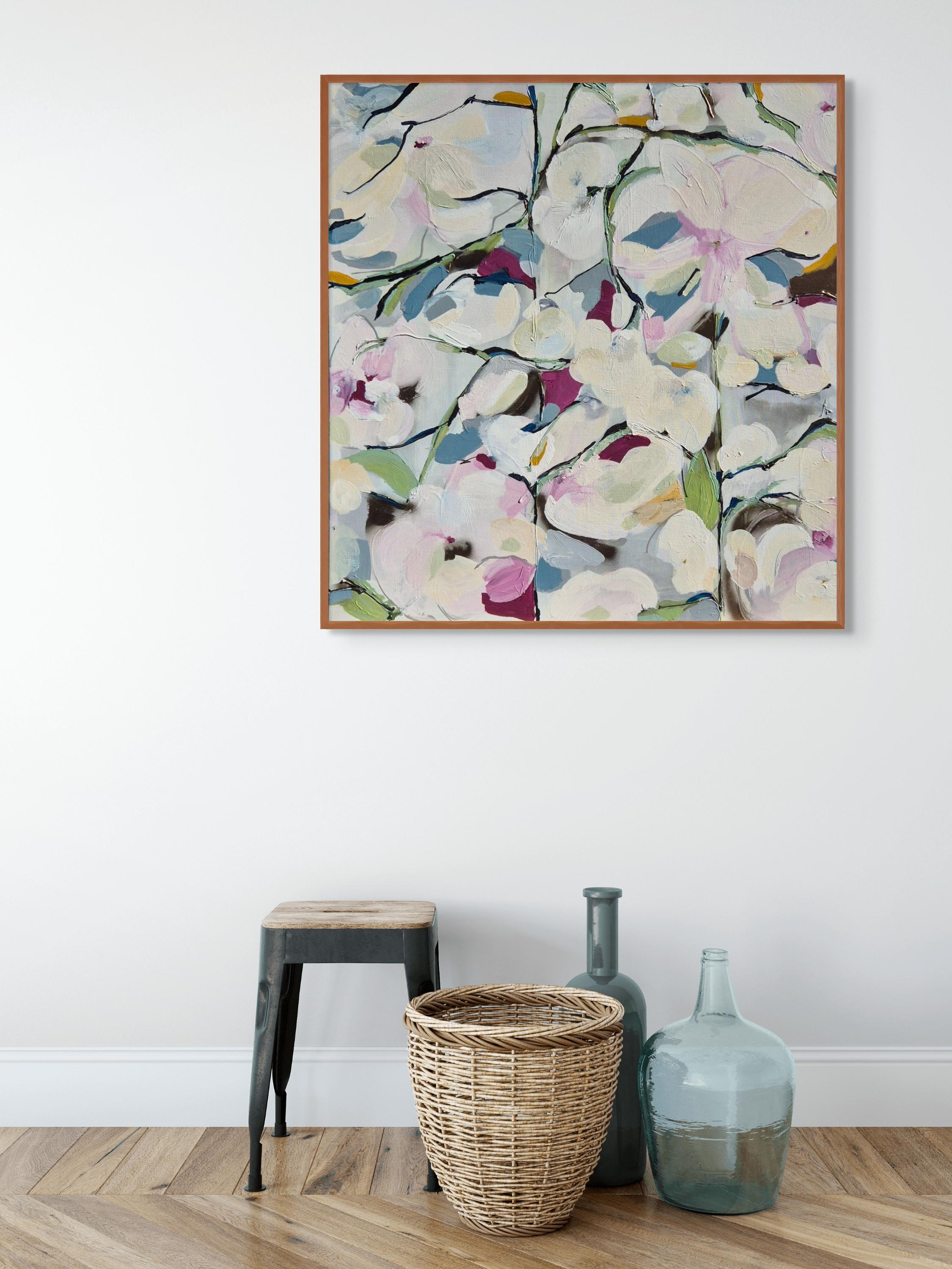 Blüten für August #1, Originalgemälde, Abstrakte Kunst im Angebot 1