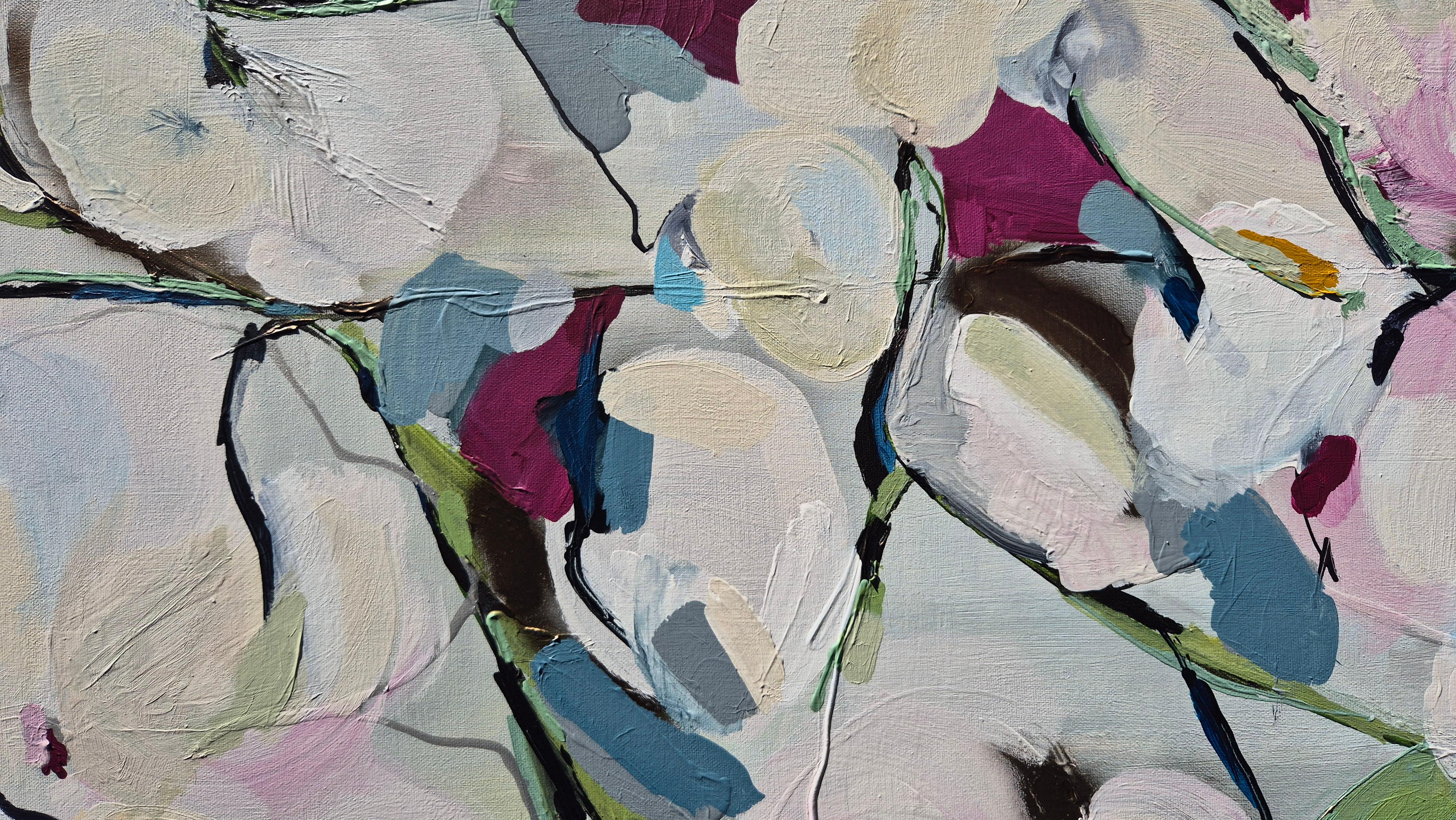 Blüten für August #1, Originalgemälde, Abstrakte Kunst im Angebot 3