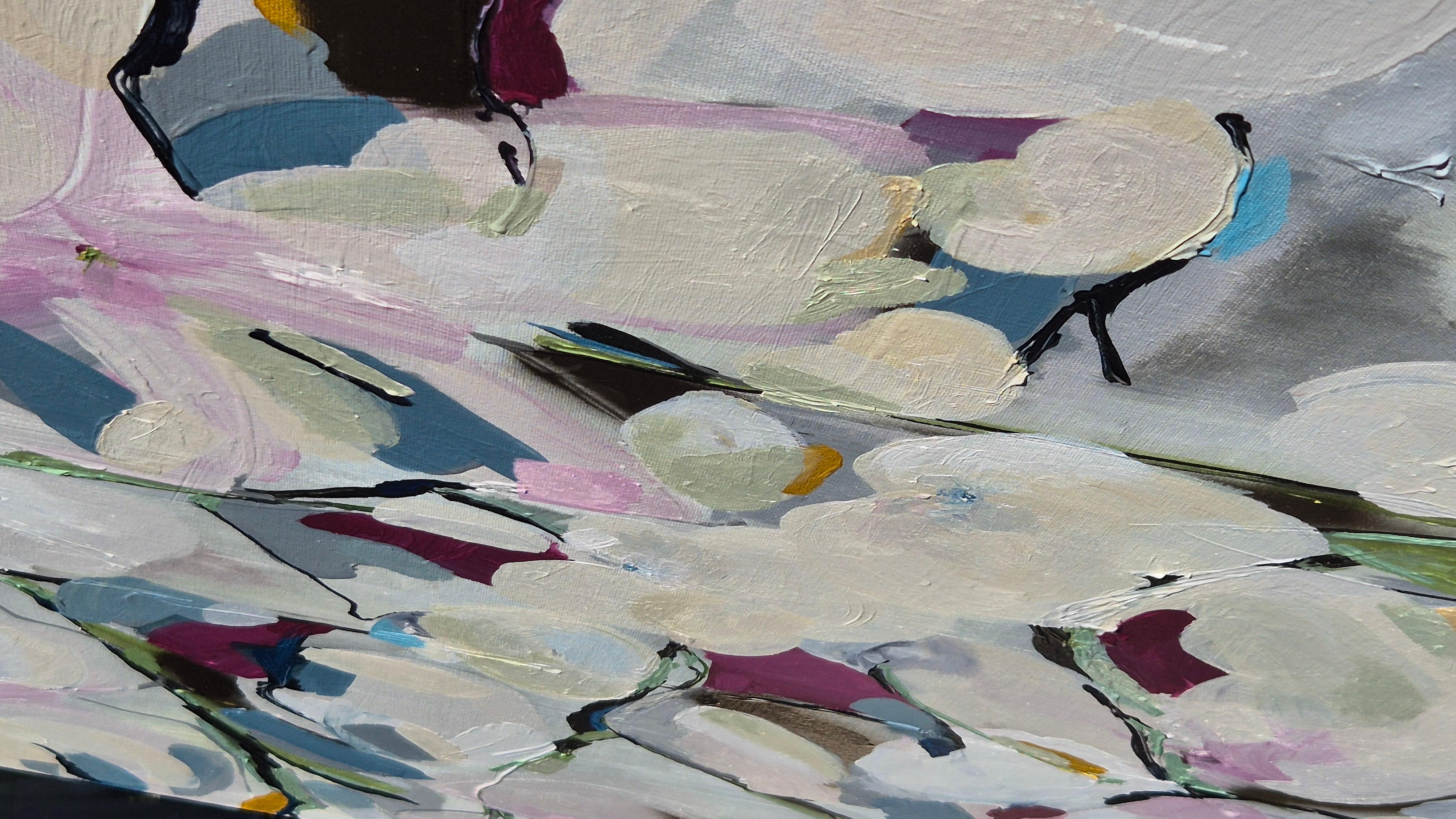 Blüten für August #1, Originalgemälde, Abstrakte Kunst im Angebot 4