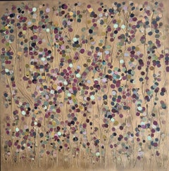 Burgundy Vines #2, Original Painting, Abstract art