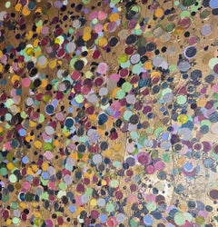 Enchevêtrement de taches de fleurs, peinture originale, art abstrait