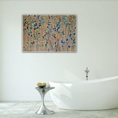 Gold Flower Spots #1, Original Painting, Abstract art