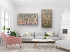 Macchie di fiori d'oro #2 e #3, Dittico, Pittura originale, Arte astratta