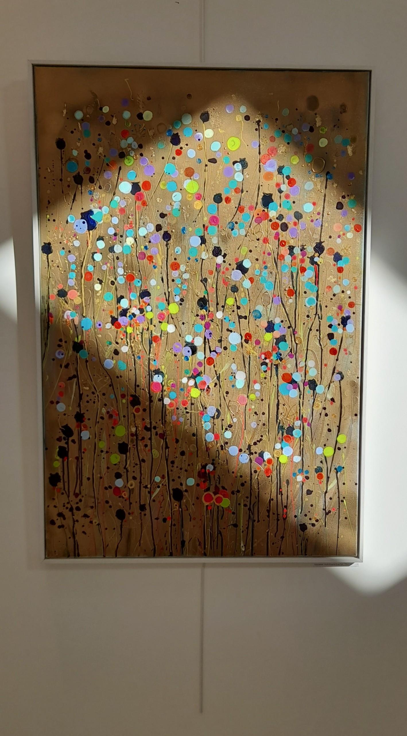 Gold Splatter - Painting by Catherine Ruth Church