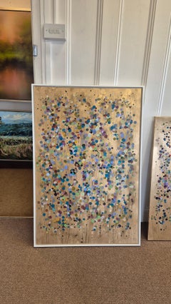 Gold Splatter Portrait, Original Painting, Abstract art