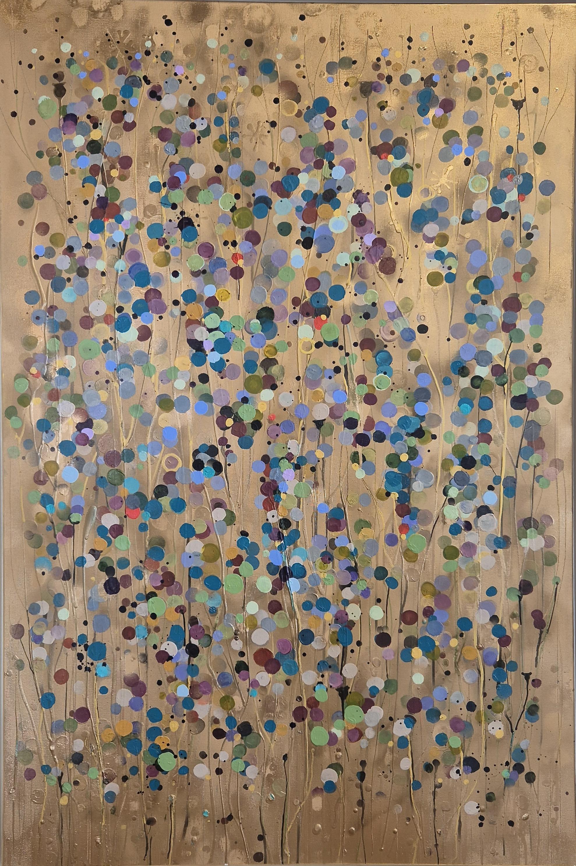 Ritratto con schizzi d'oro, Pittura originale, Arte astratta in vendita 3