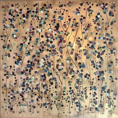 Gold Spot Flowers for You #3, Original Painting, Abstract art