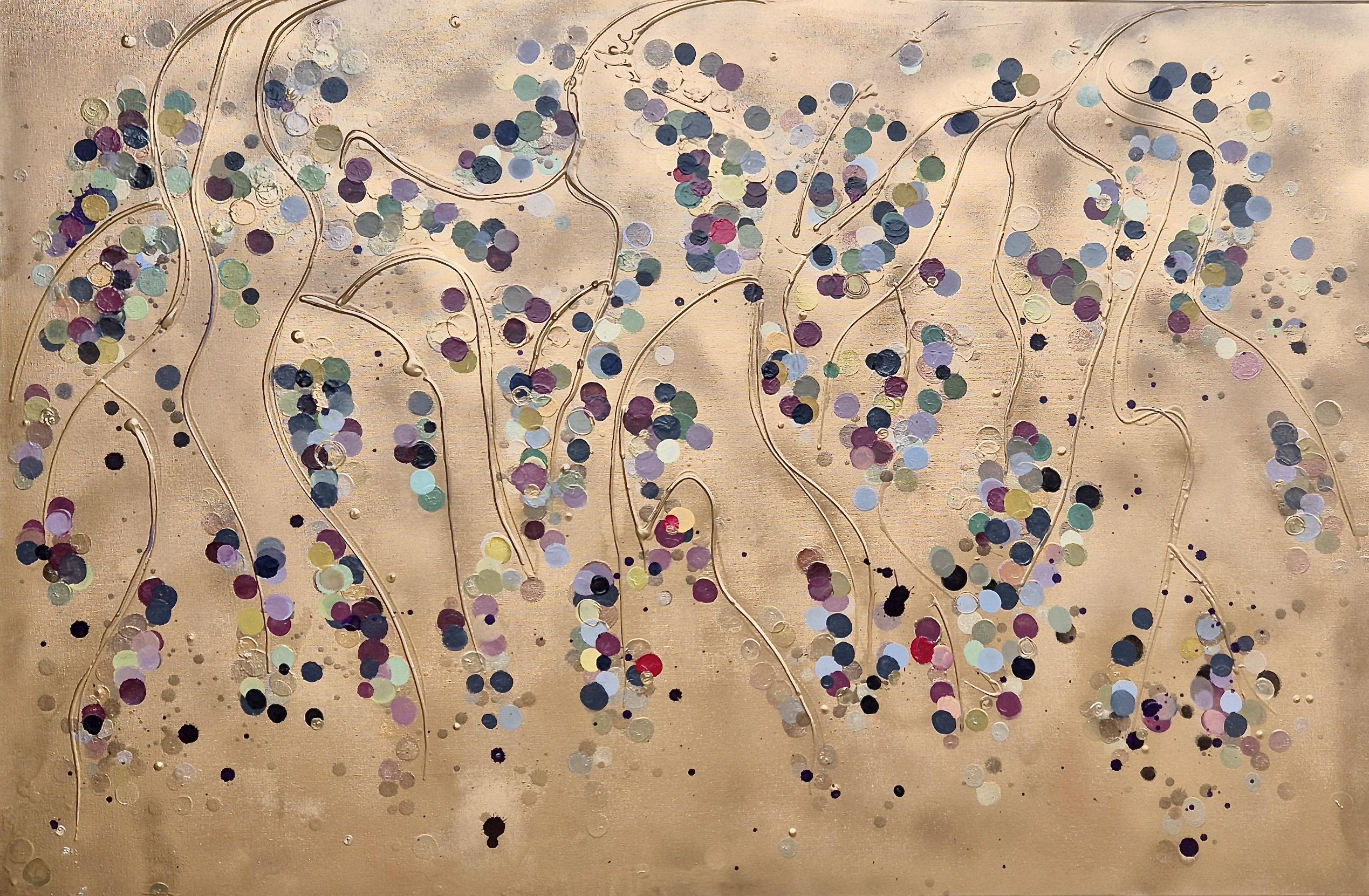 Catherine Ruth Church - Gold Spot Flowers for You #3, Original Painting ...
