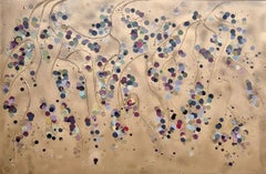 Gold Spot Vines #2, Original Painting, Abstract art
