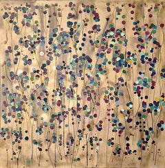 Vides de manchas doradas #3, Pintura original, Arte abstracto