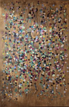 Gold Vines, Original Painting, Abstract art