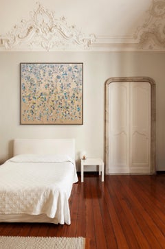 Green Gold Vines, Original Painting, Abstract art