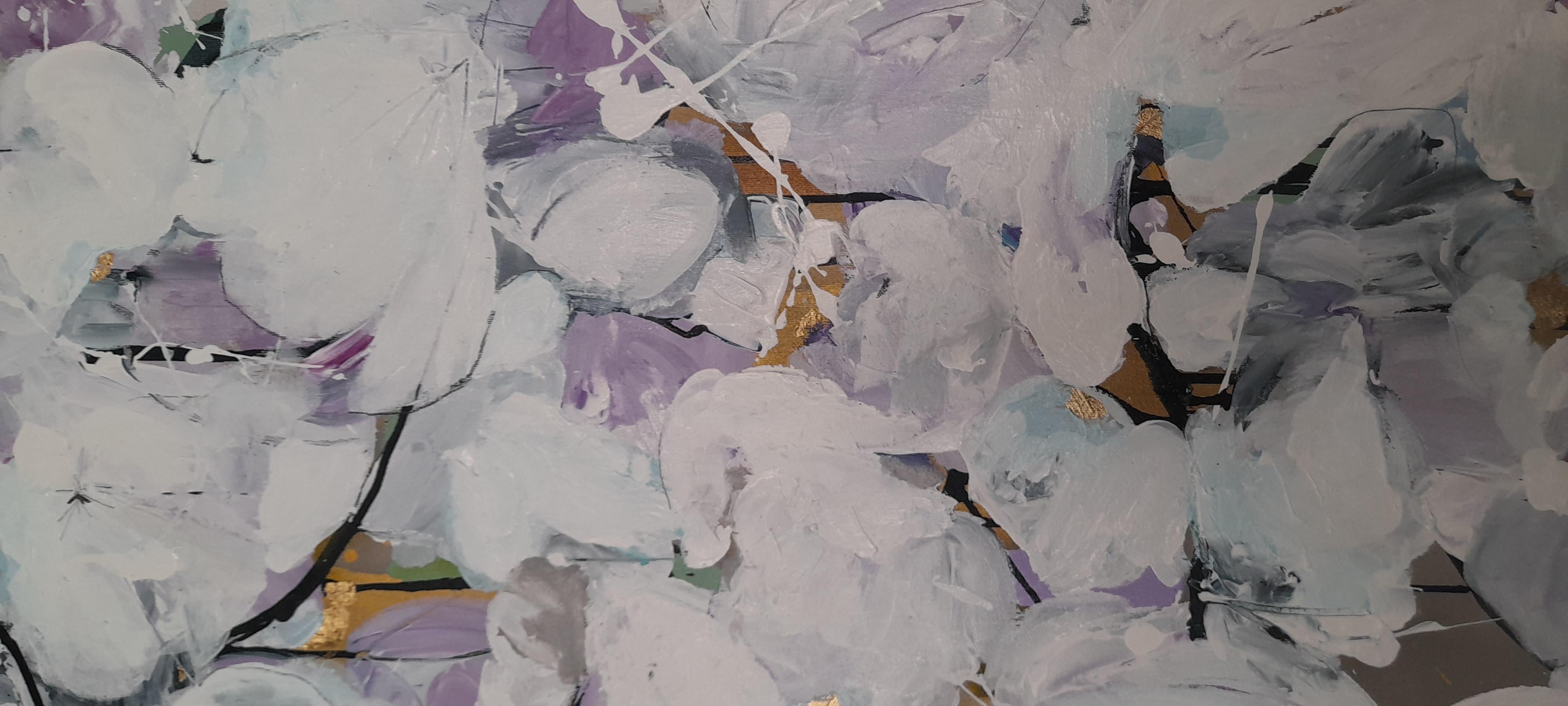 Magnolienblüte, Originalgemälde, geblümt, abstrakt  (Abstrakt), Painting, von Catherine Ruth Church