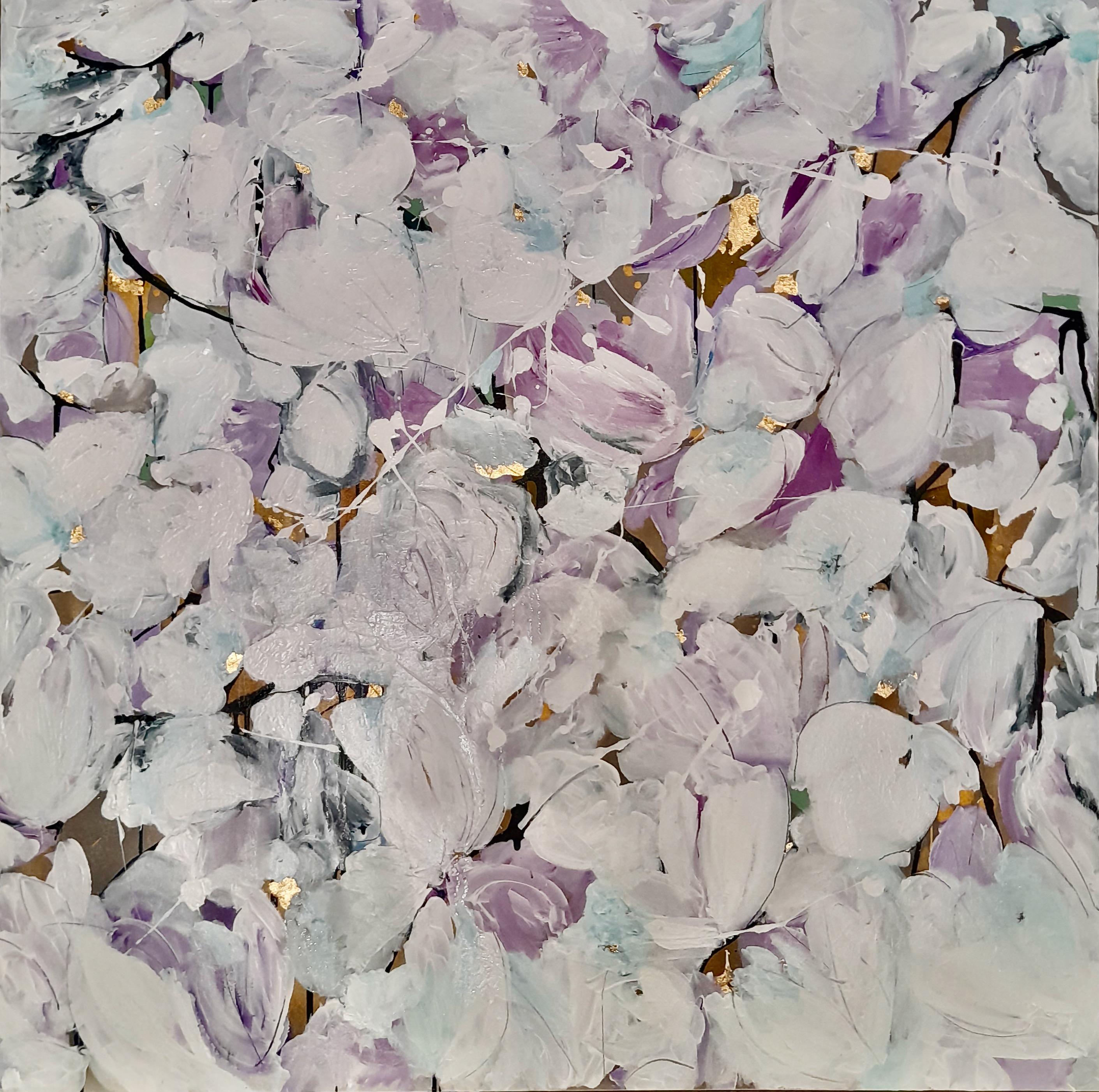 Magnolienblüte, Originalgemälde, geblümt, abstrakt 