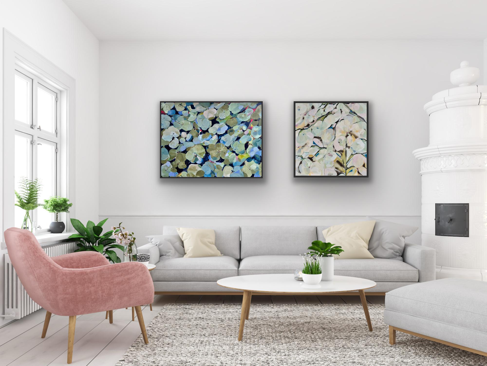 A Winter Blossoms 
Blossoms for August #2, diptyque, peinture originale