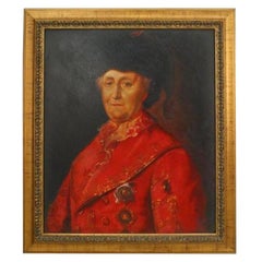 Catherine the Great Portrait, Classical Style, Antique, 43x37.5 Inches