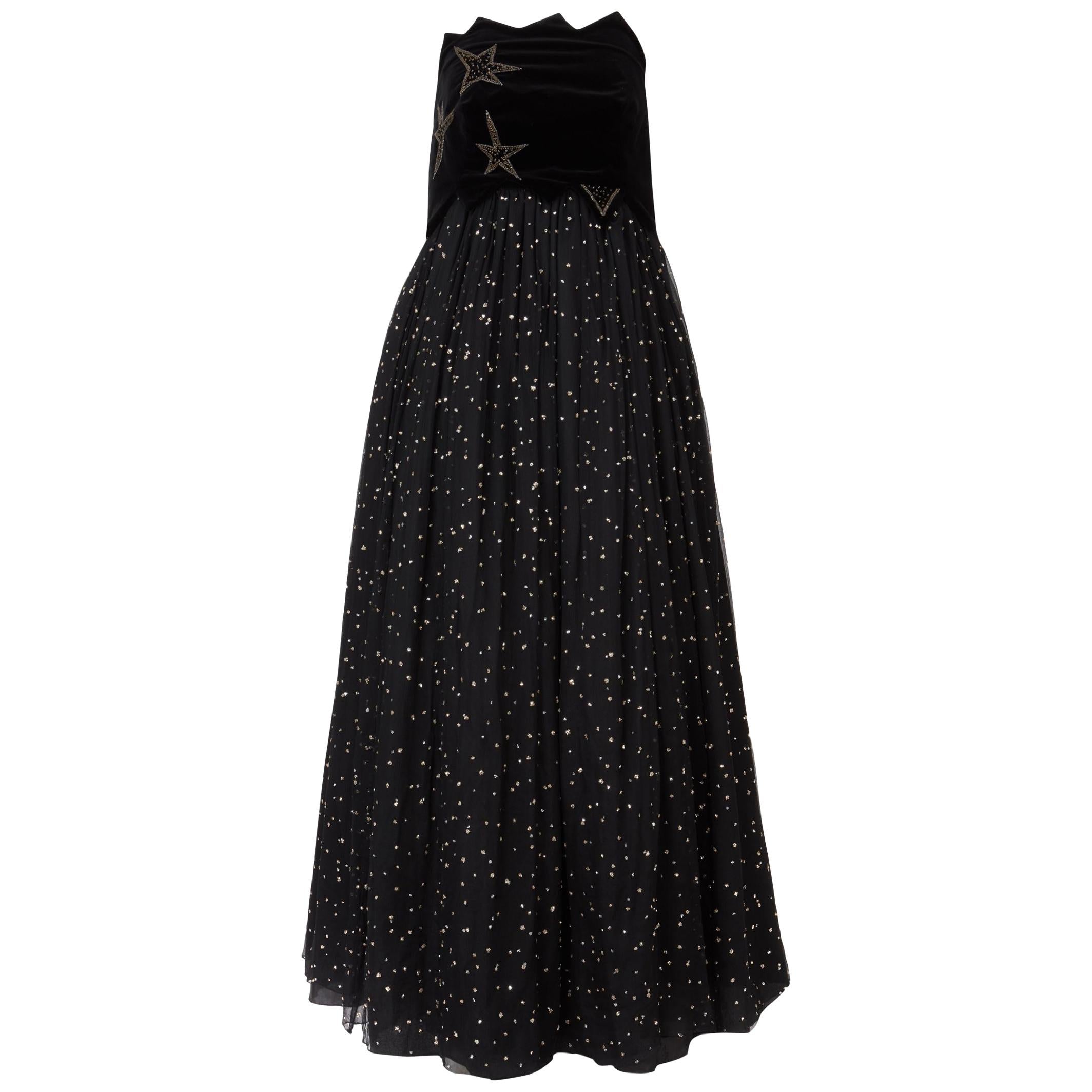 Catherine Walker, Strapless silk gown, circa 1979 For Sale