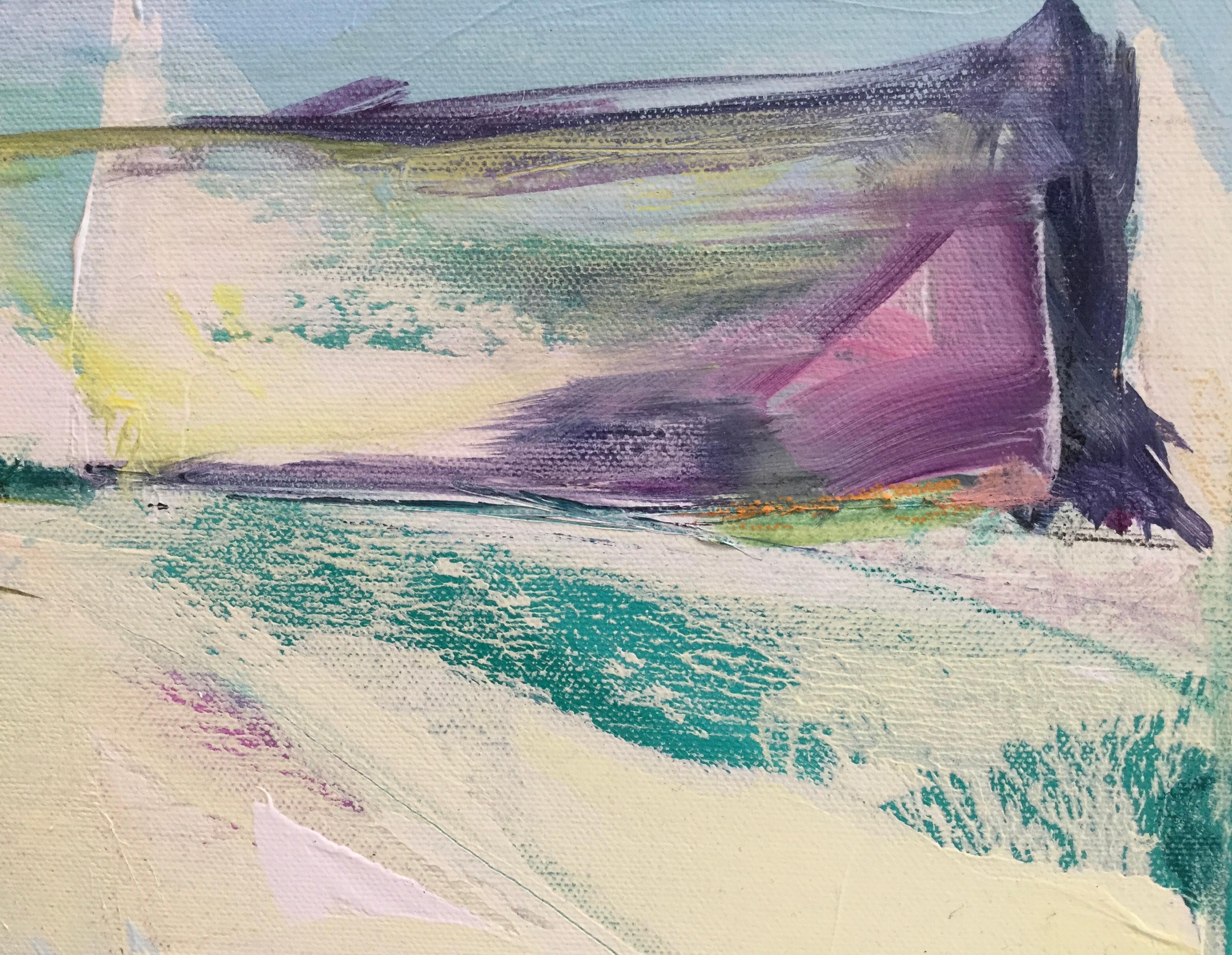 Beach Bar BY CATHERINE WARREN, Bright Art, Seascape Art, Abstract Painting 3