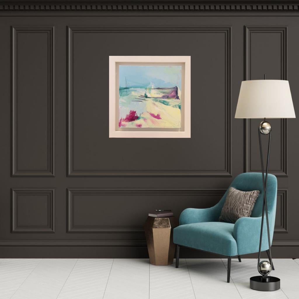Chiringuito DE CATHERINE WARREN, Arte brillante, Arte marino, Pintura abstracta en venta 4