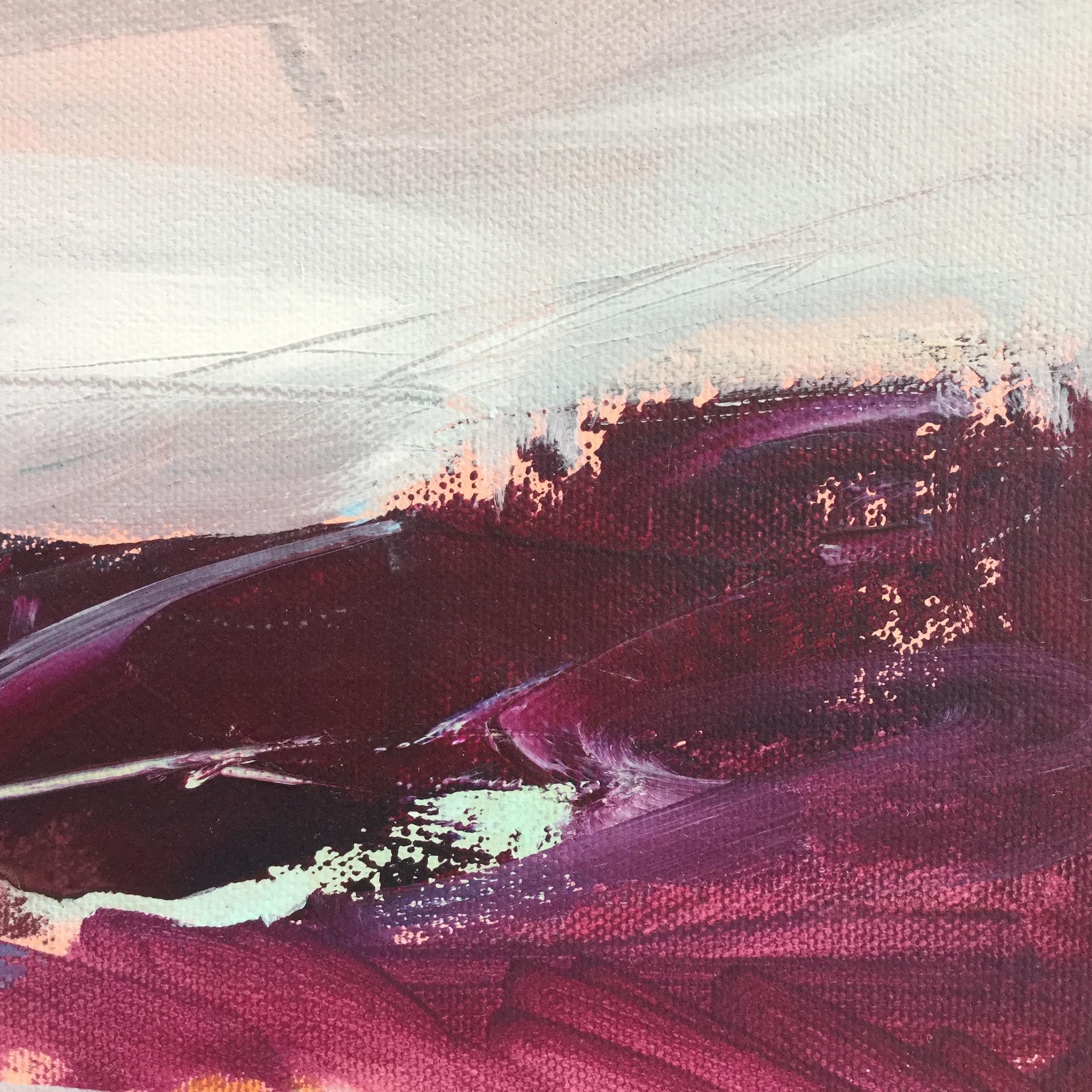 Catherine Warren, Heather Hills, Original Abstract Painting Bright Landscape Art 2