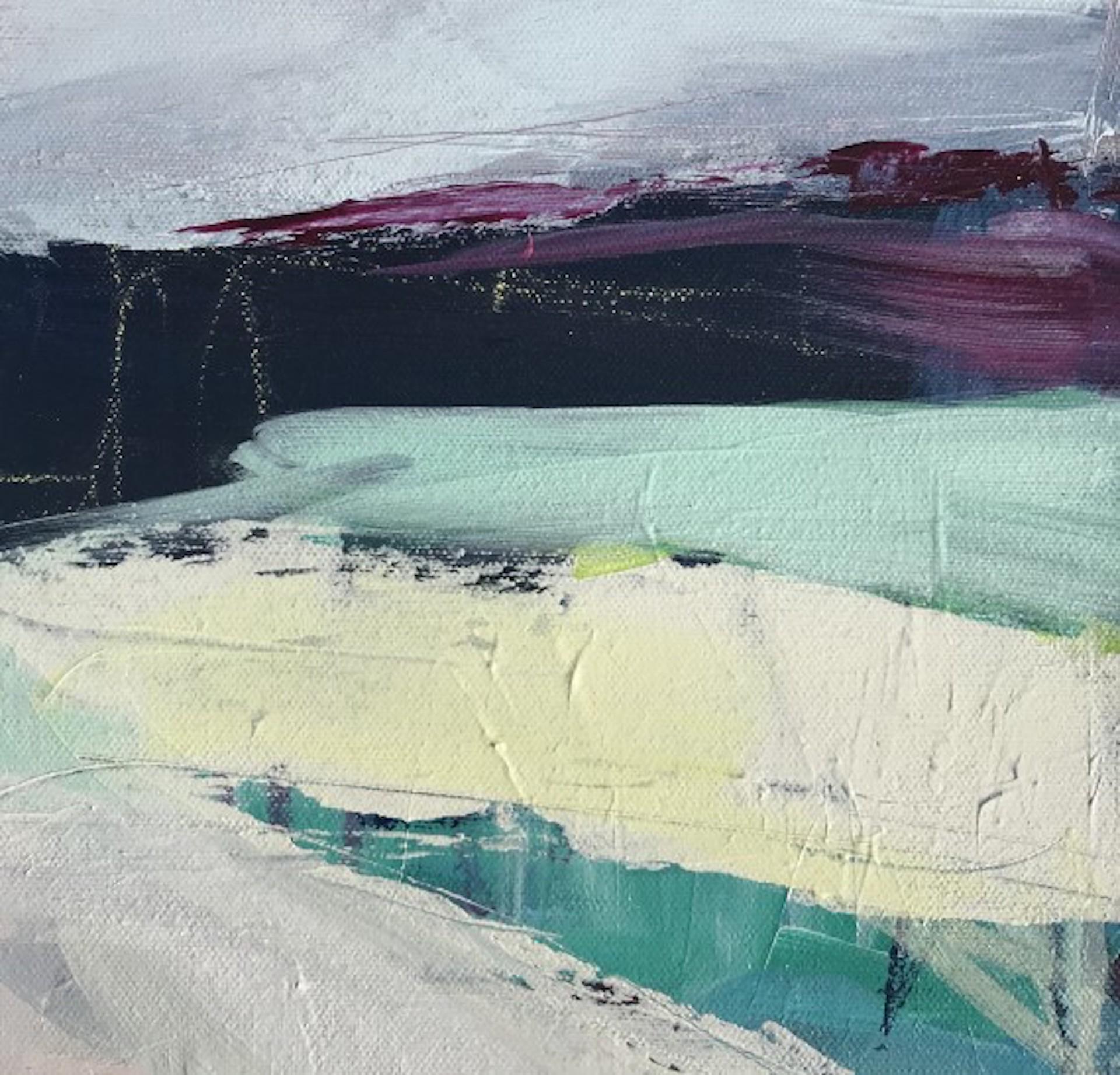 Catherine Warren, Sombras púrpuras, Arte abstracto original, Arte en técnica mixta en venta 3