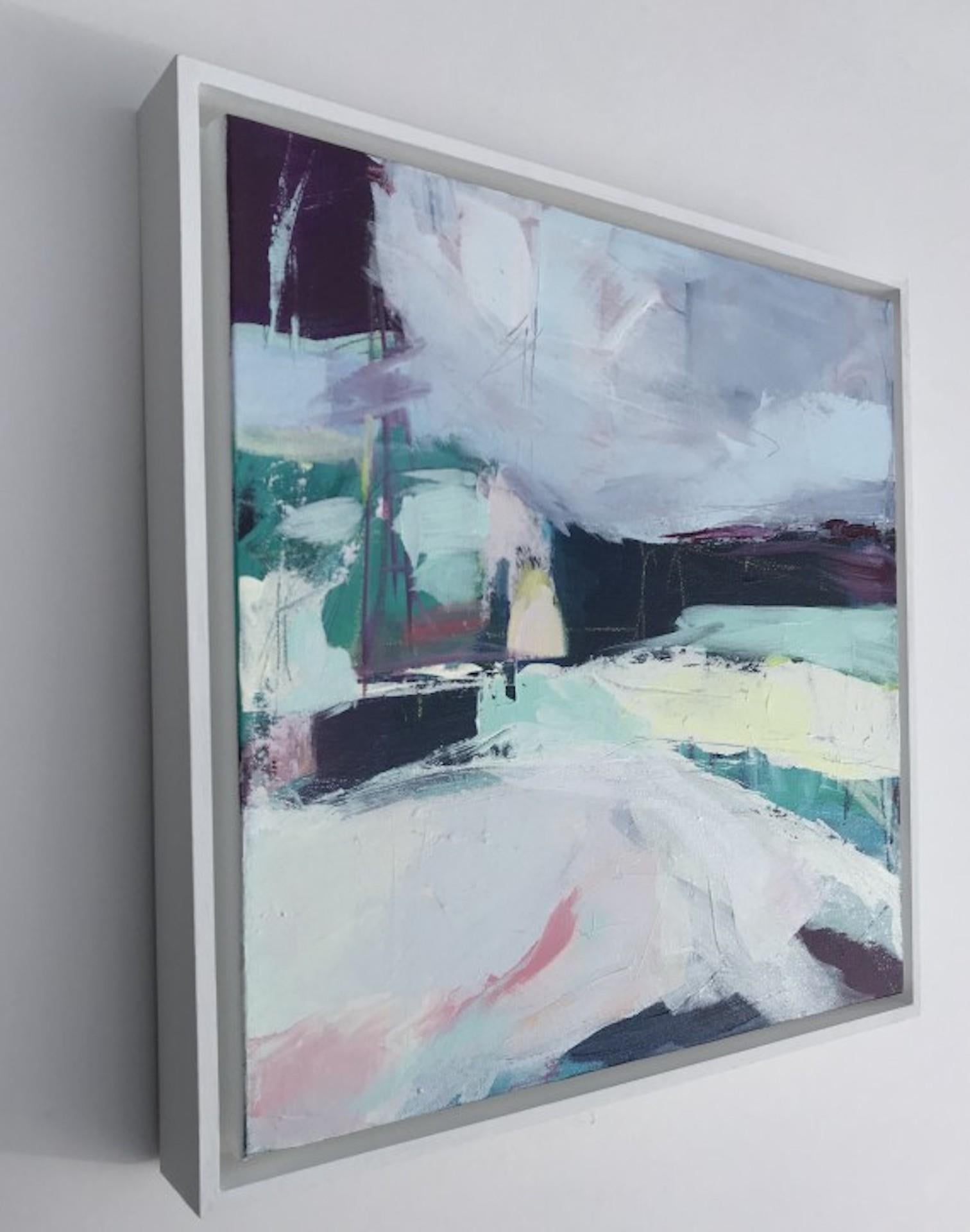 Catherine Warren, Sombras púrpuras, Arte abstracto original, Arte en técnica mixta en venta 4