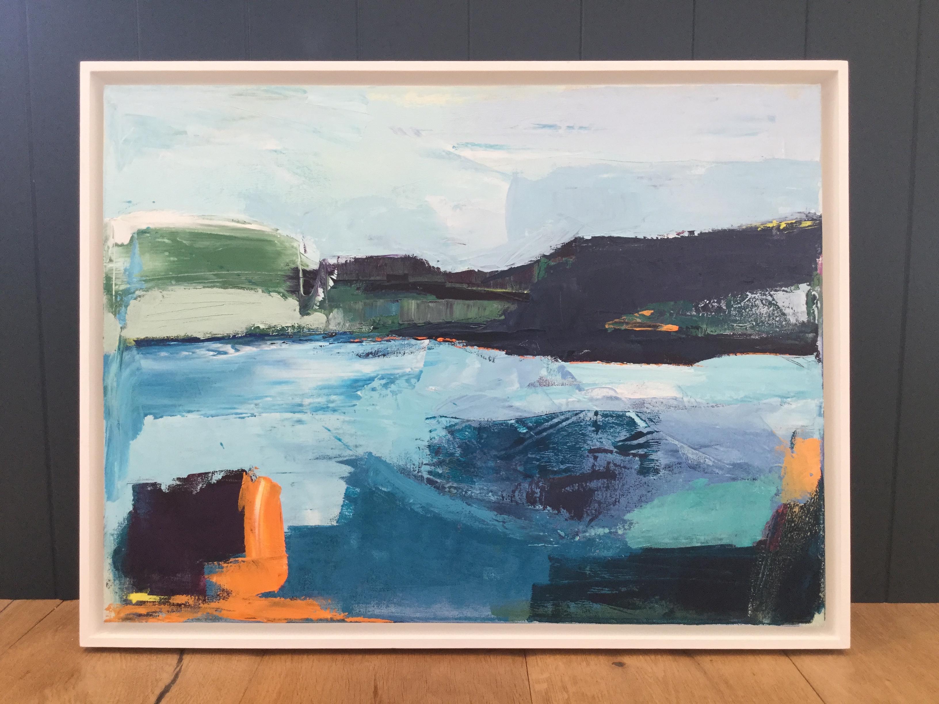 From the Boat by Catherine Warren, Original acrylic painting, landscape 1