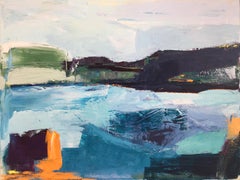 « From the Boat » de Catherine Warren:: peinture acrylique originale:: paysage