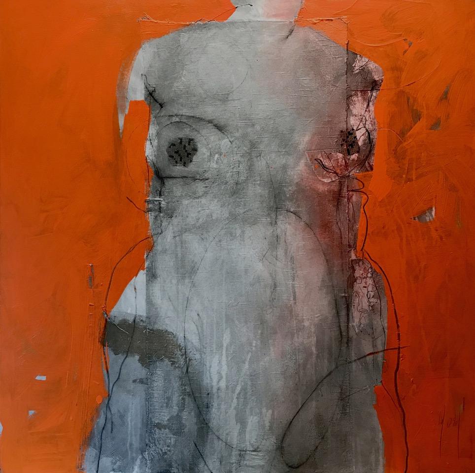Cadmium Torso  - Painting by Catherine Woskow