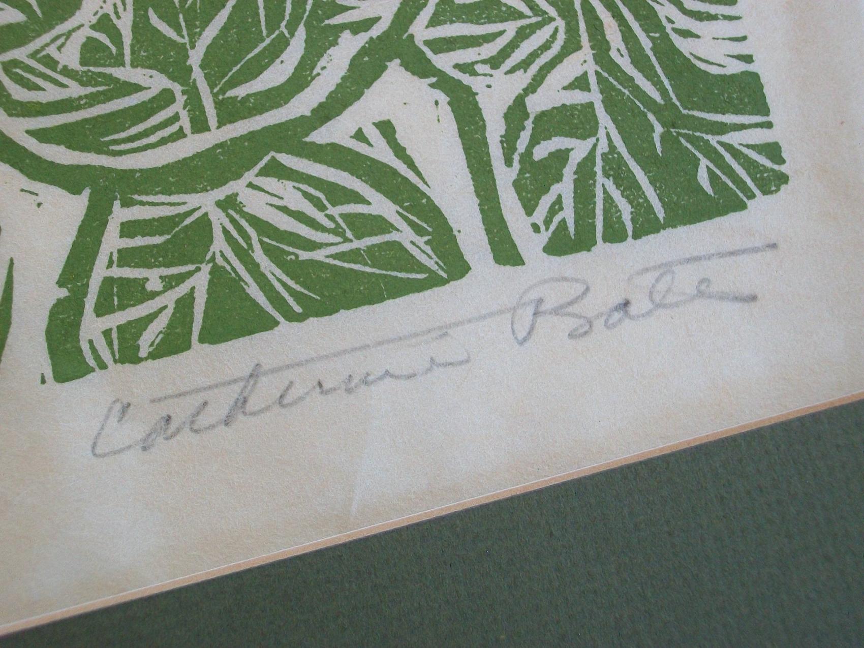 Catherine Young Bates R.C.A., ''Oxford Garden Sheds'', Druck, Kanada, 20. Jahrhundert (Handgefertigt) im Angebot