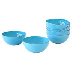 Cathrineholm Blue Enamel Bowl Set '8'