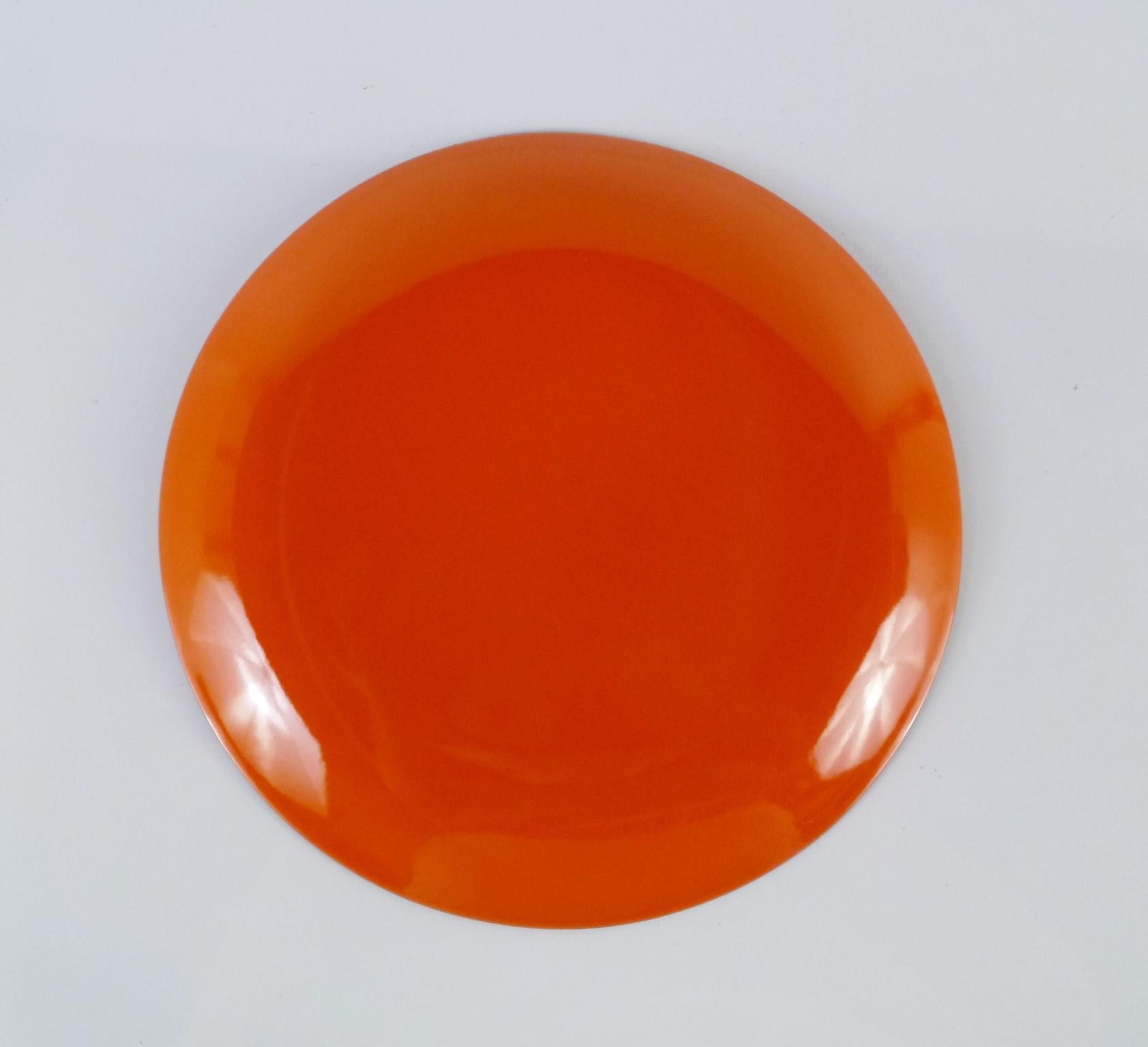 Mid-20th Century Cathrineholm Orange Lotus 3-Piece Enamel Kitchenware Grete Prytz Norway, 1950s