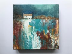 Cathryn Jeff, Nessun vicino, Pittura originale di paesaggio, Arte astratta luminosa