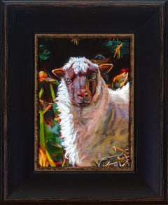 « Earl » Signé par Cathryn Ruvalcaba, portrait d'animal réaliste haut de gamme, huile