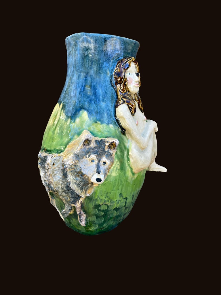 Cathy Akers 'Adolescence,' Stoneware, glaze, acrylic paint, epoxy