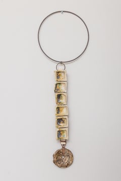 Unique Contemporary Ceramic Wall Sculpture, Stoneware, Metal, 2025