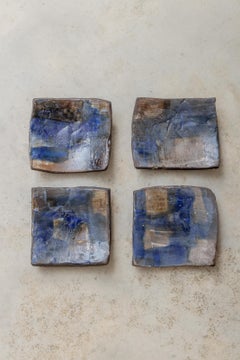 Cathy Astolfi, Suite of Four Unique Abstract Glazed Ceramic Works, France, 2020