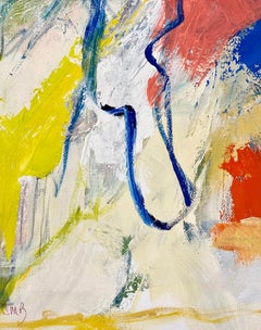 Expression gestuelle « Cartoon Sketch » en jaune, blanc, rouge, bleu et vert