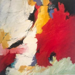 "Ode alle connessioni"  Espressionista astratto Ptg.Rosso, Bianco, Nero, Giallo Ocra