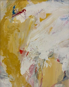 "Stromaufwärts" Gestischer Ausdruck in Gelb, Weiß und Rot