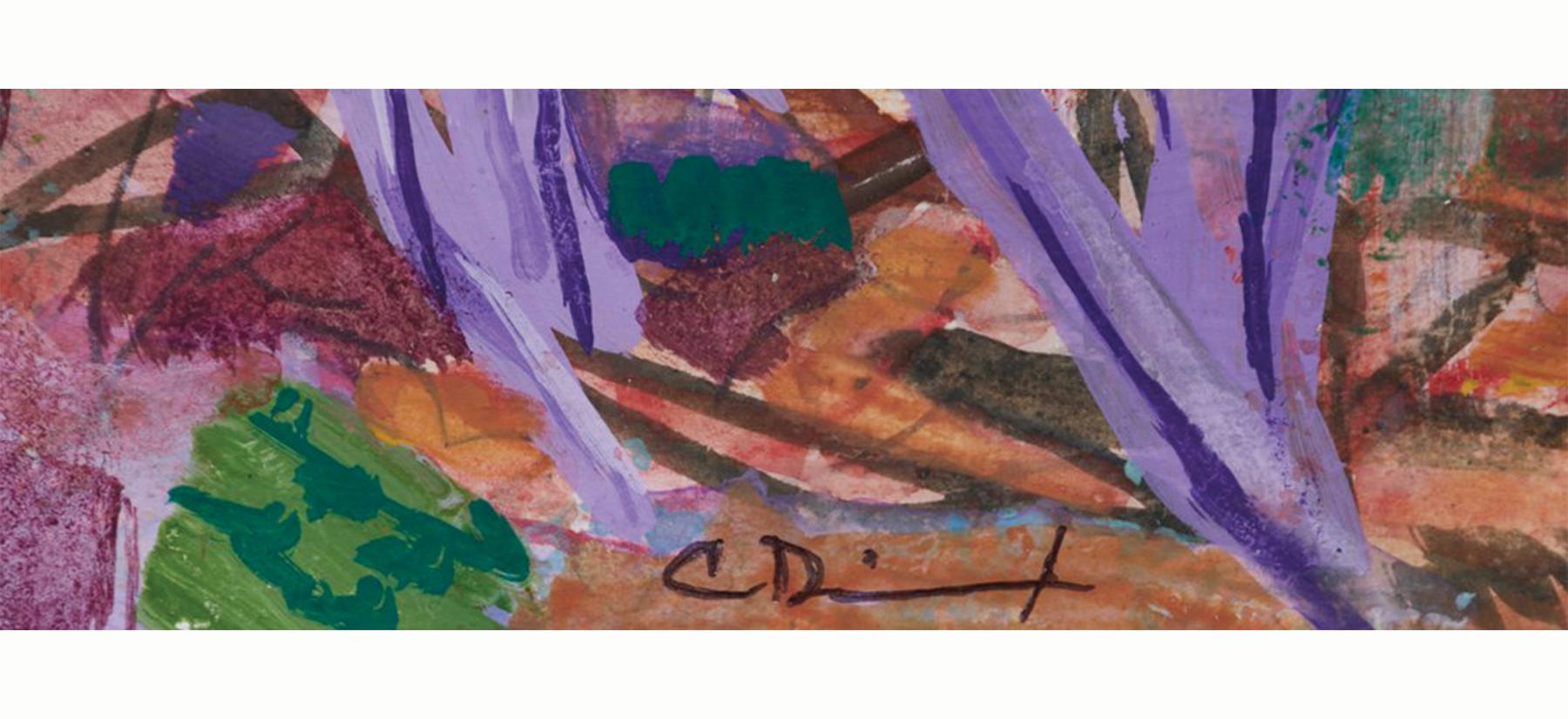 Rain Garden II, paysage abstrait figuratif contemporain, artiste new-yorkais en vente 1