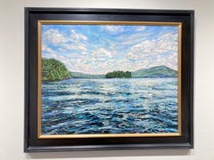 Cathy Diefendorf, "A Perfect Day Lake George", 24x30 Mountain Oil Painting
