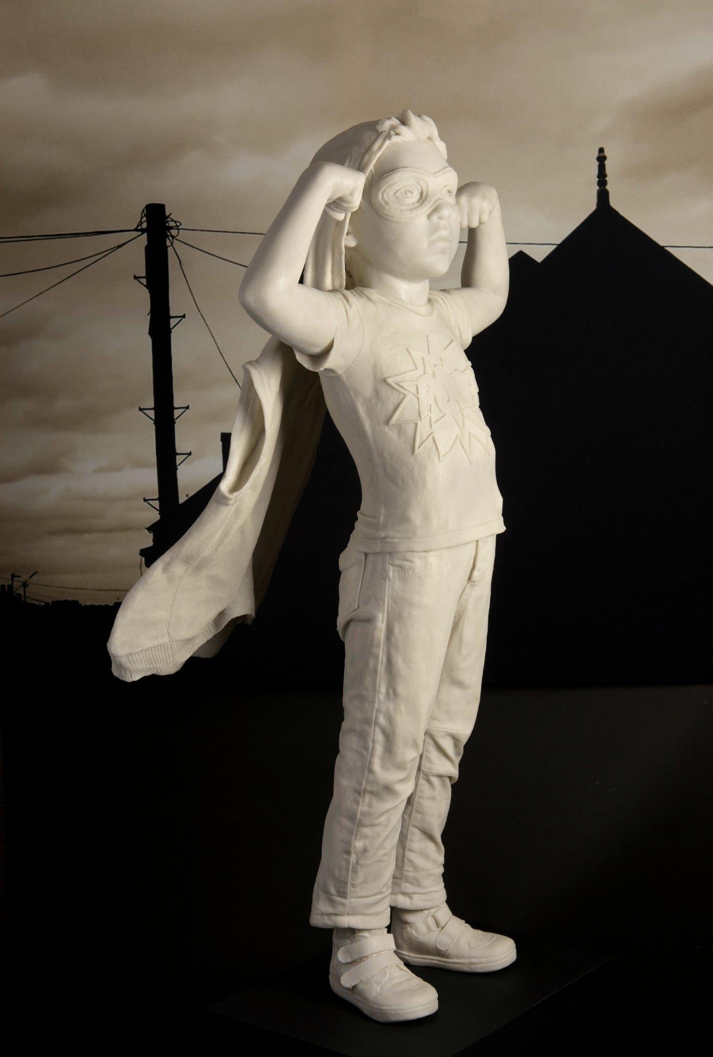 Pow (Nowhere Near Gotham) - Sculpture by Cathy Lewis