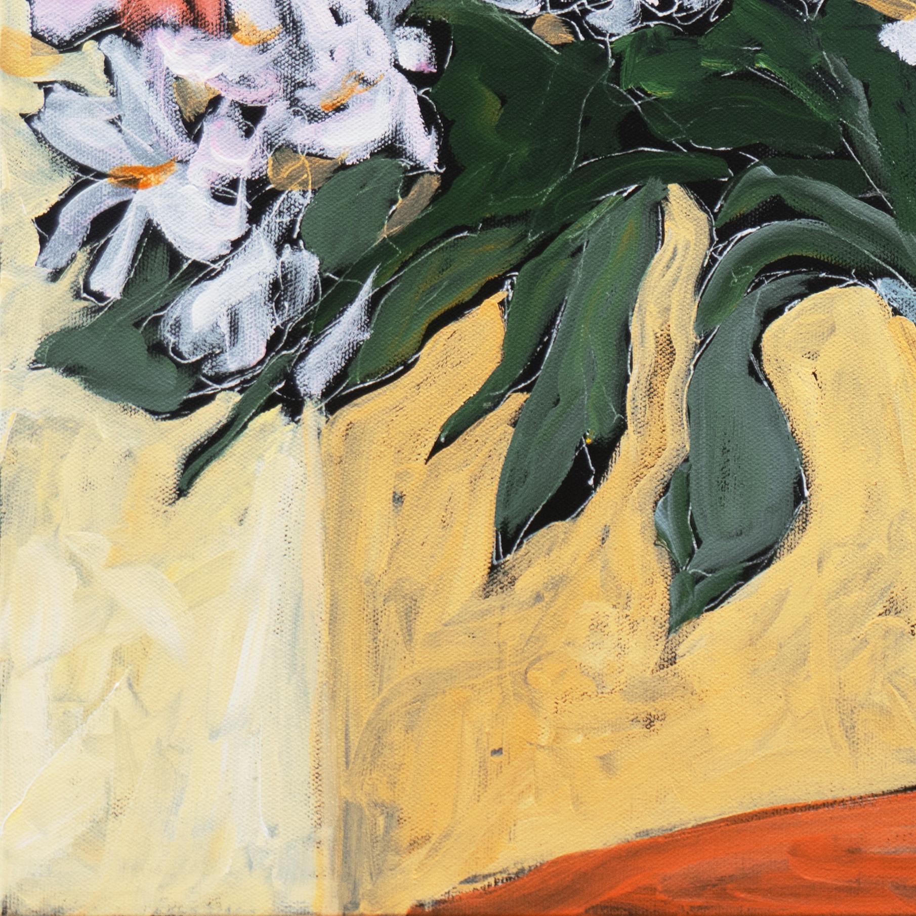 « Still Life of Alstroemeria », artiste californienne, Santa Cruz Art Guild, huile - Post-impressionnisme Painting par Cathy Puccinelli