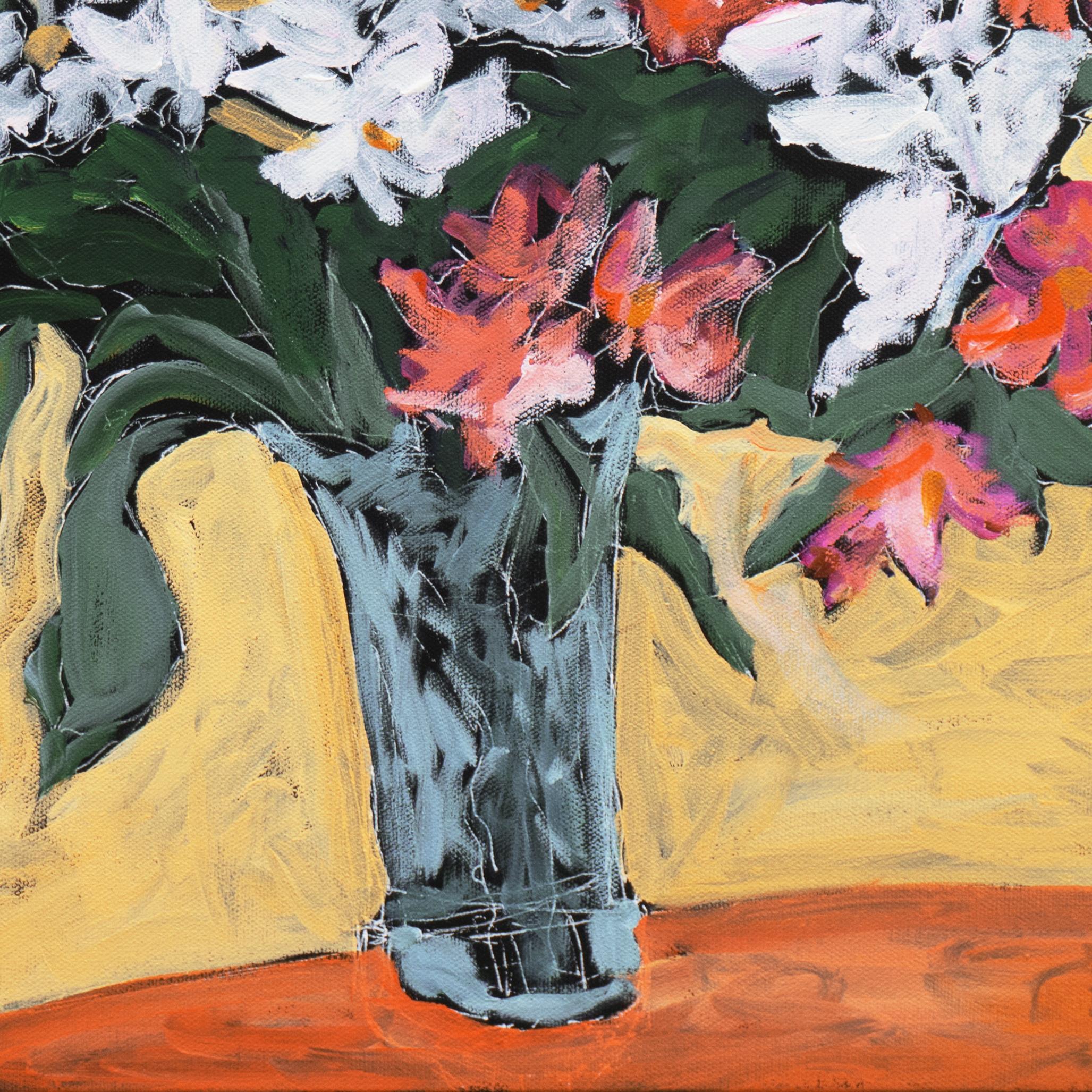 Bodegón de Alstroemeria', Artista californiana, Gremio de Arte de Santa Cruz, Óleo en venta 1