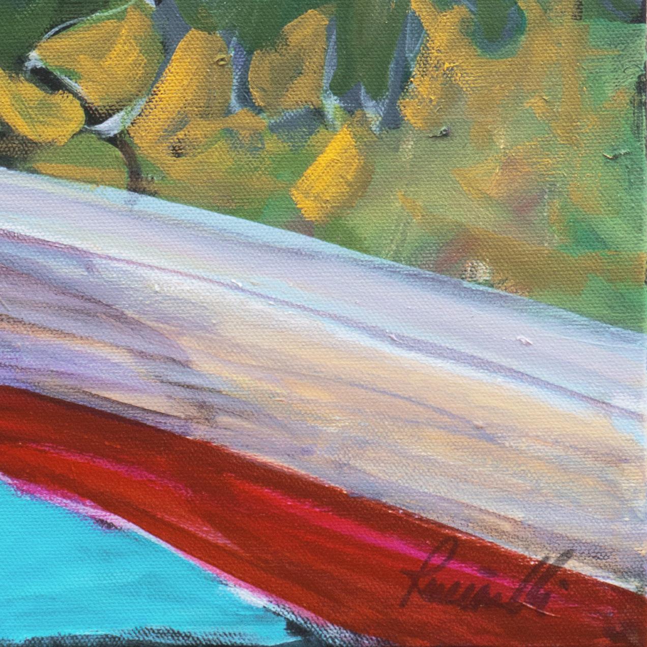 „Stillleben peruanischer Lilien“, kalifornische Künstlerin, Santa Cruz Art Guild (Post-Impressionismus), Painting, von Cathy Puccinelli