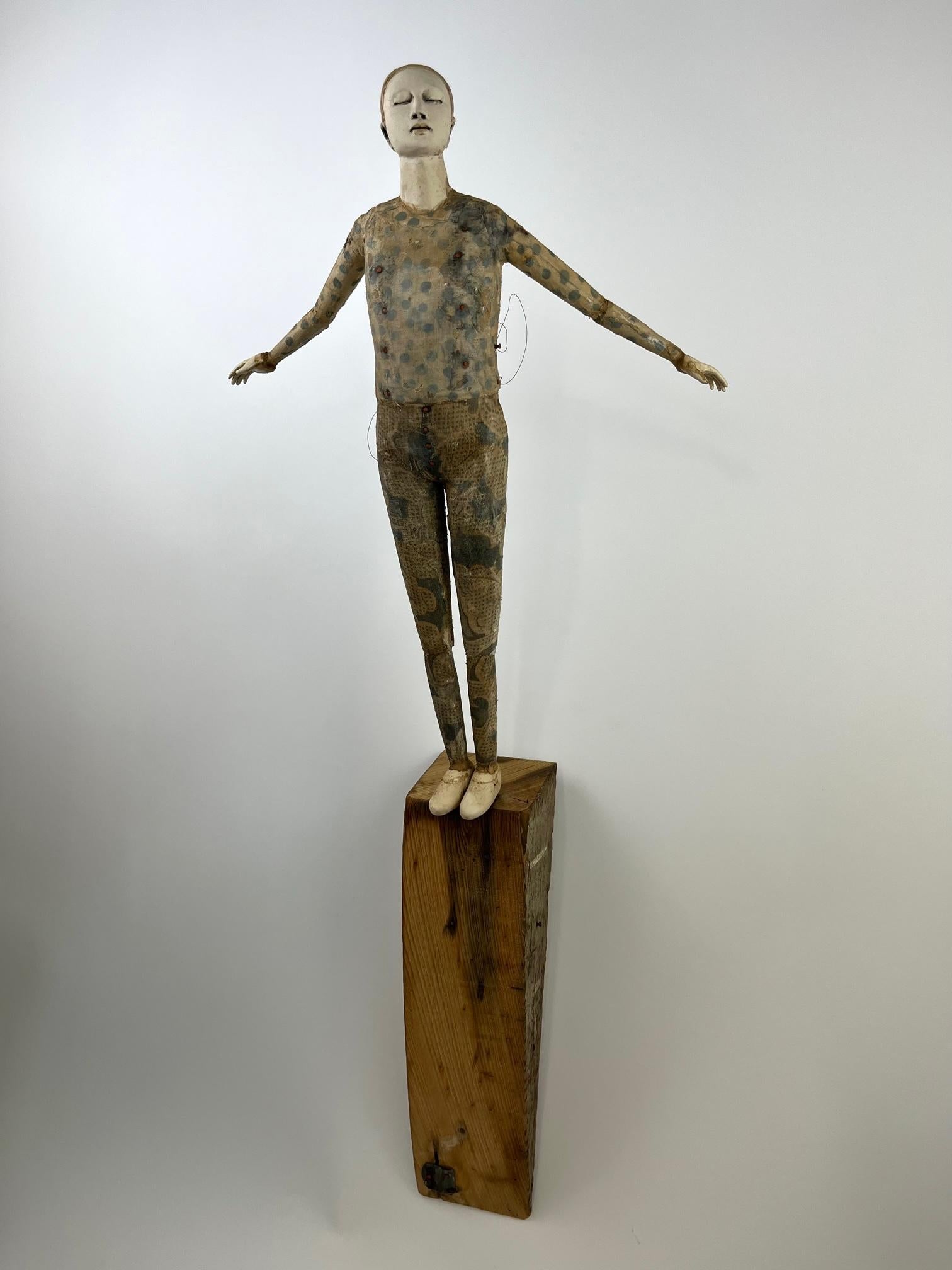 Flying Lessons - American Realist Sculpture by Cathy Rose