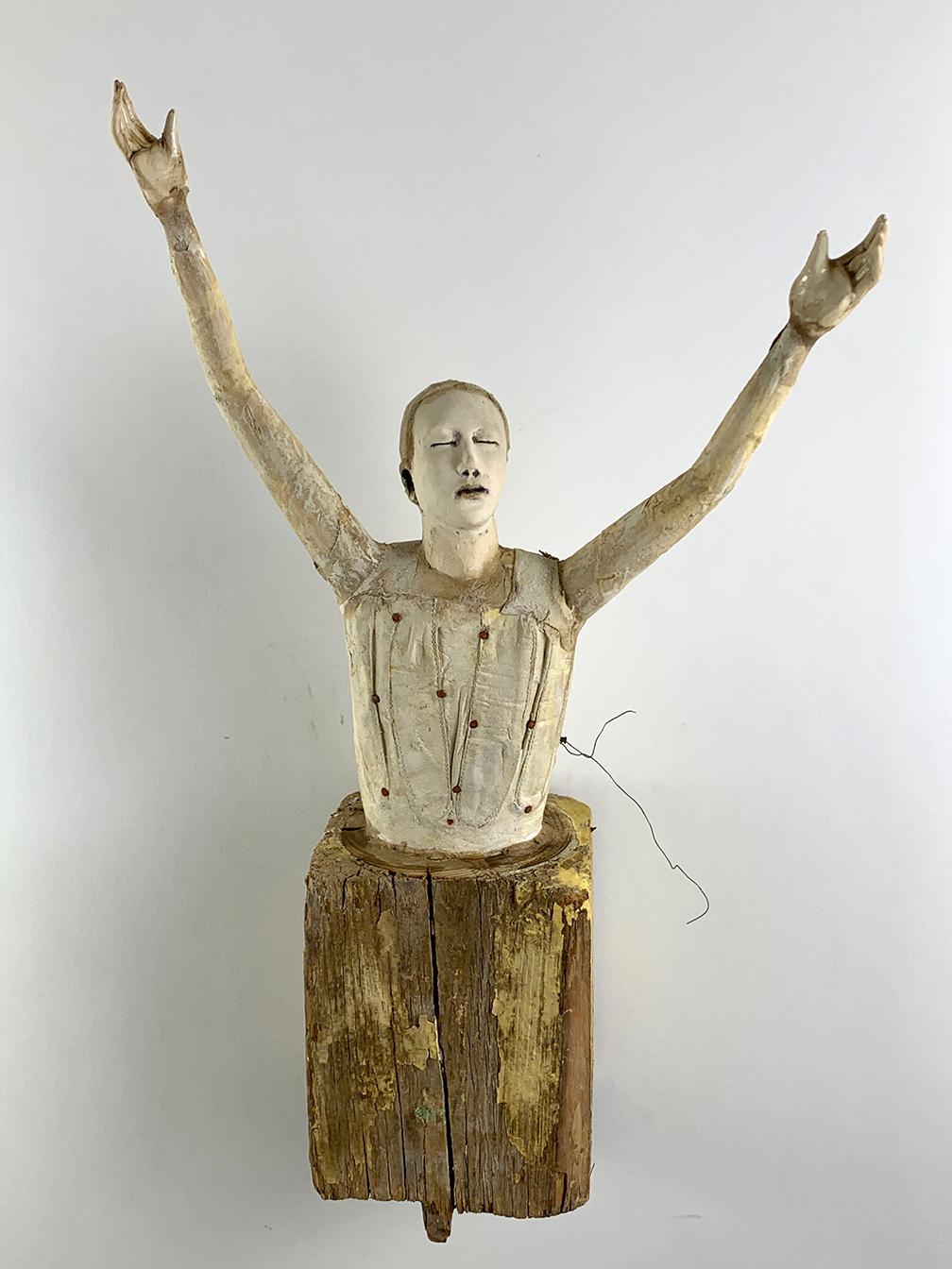 Cathy Rose Figurative Sculpture - Reach 2